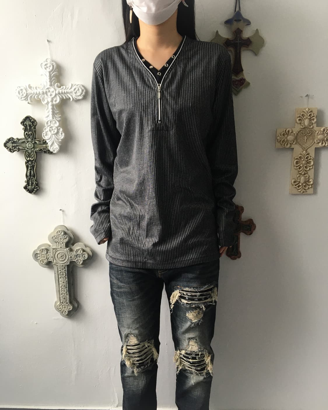 Ribbed layered sleeve 상품이미지7