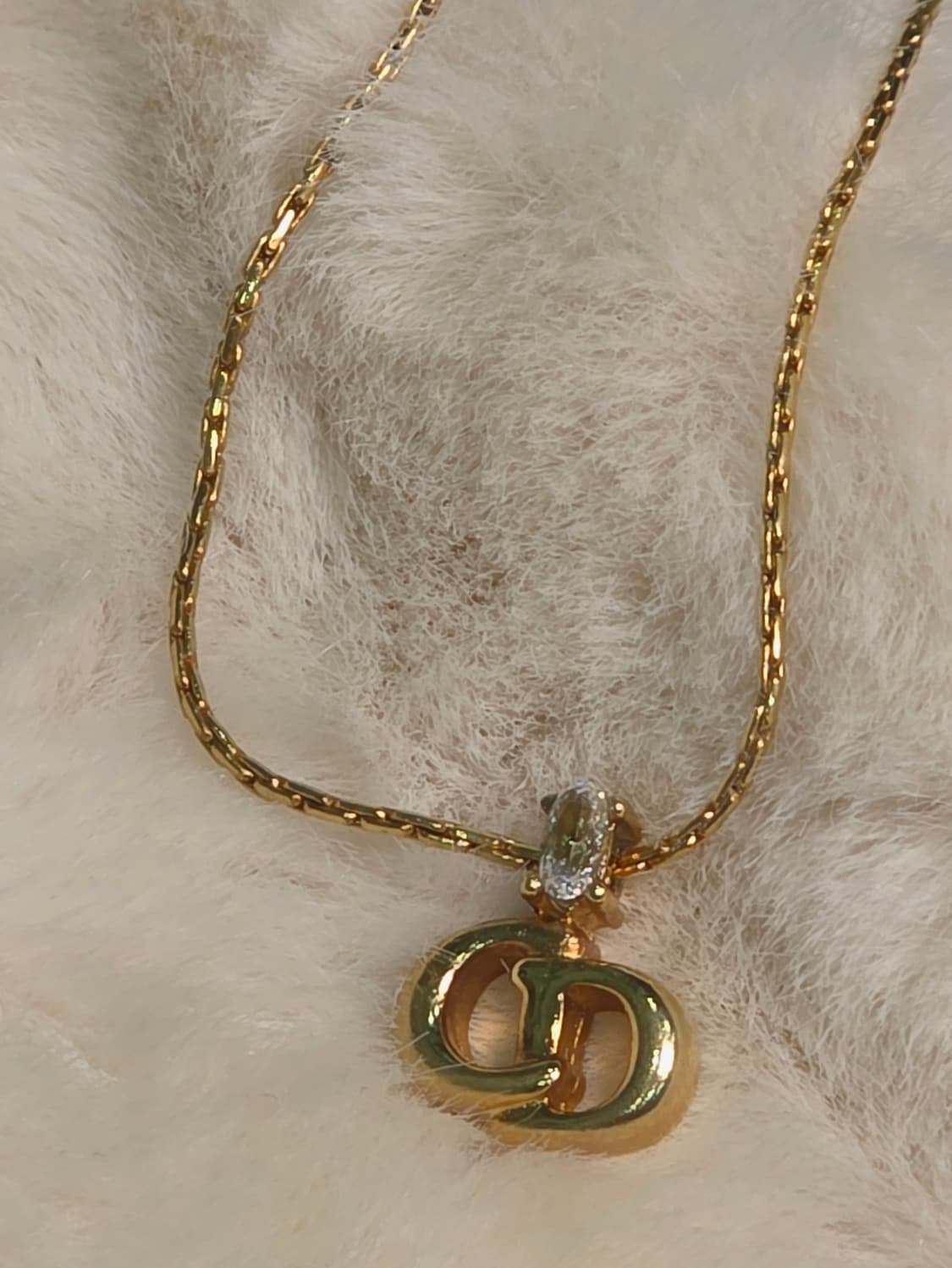 디올 금장 cd로고 큐빅 목걸이 예리목걸이 상품이미지1