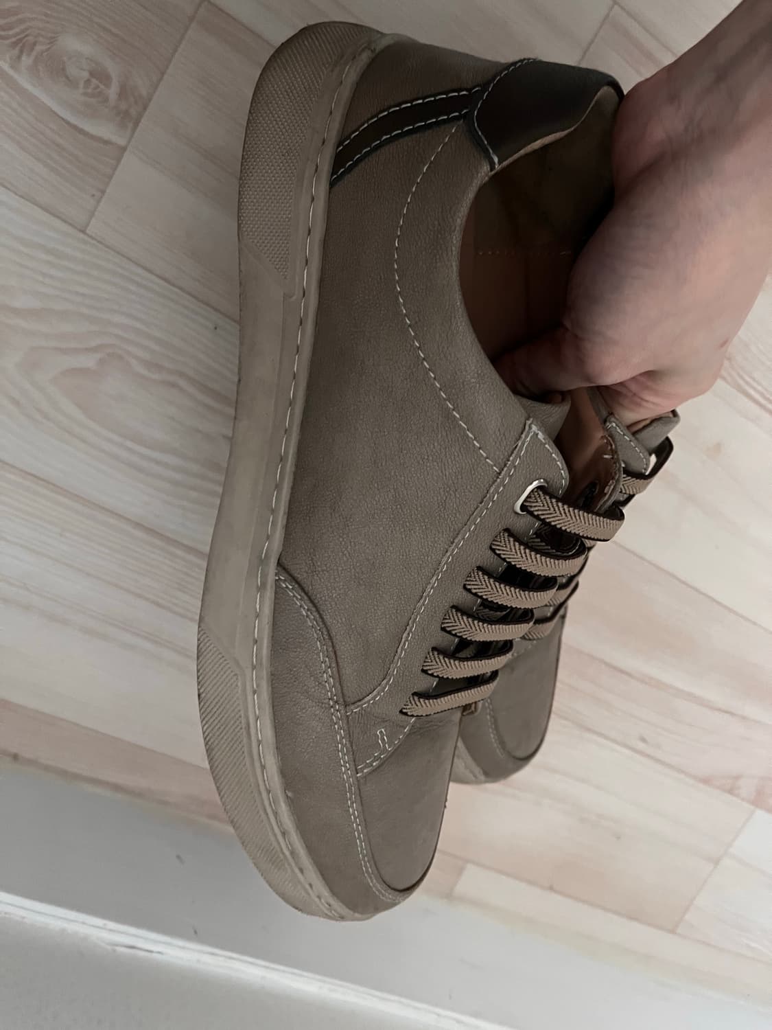 Mook 무크 베이지 가죽 스니커즈_260mm 상품이미지3