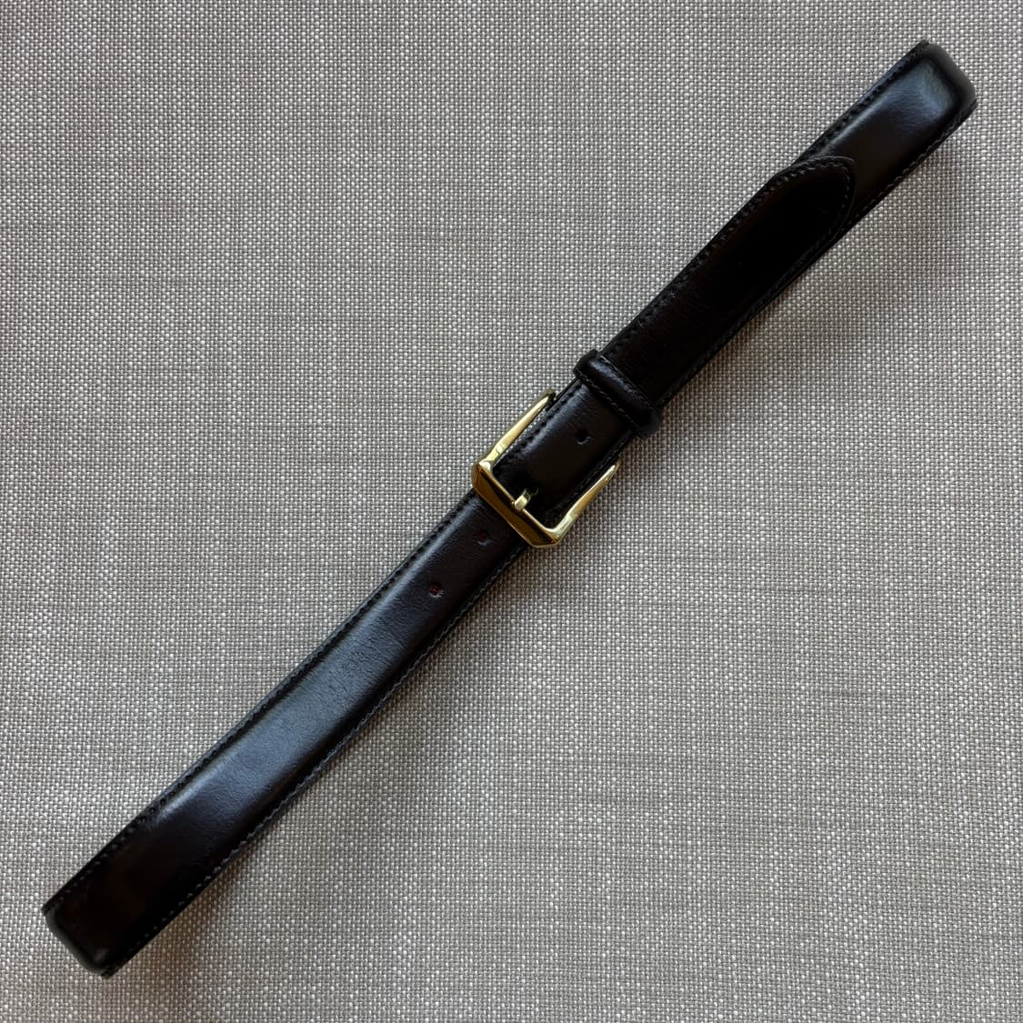 (34) Jos.A.Bank 이탈리안 블랙 브라운 레더 솔브 버클벨트 상품이미지3