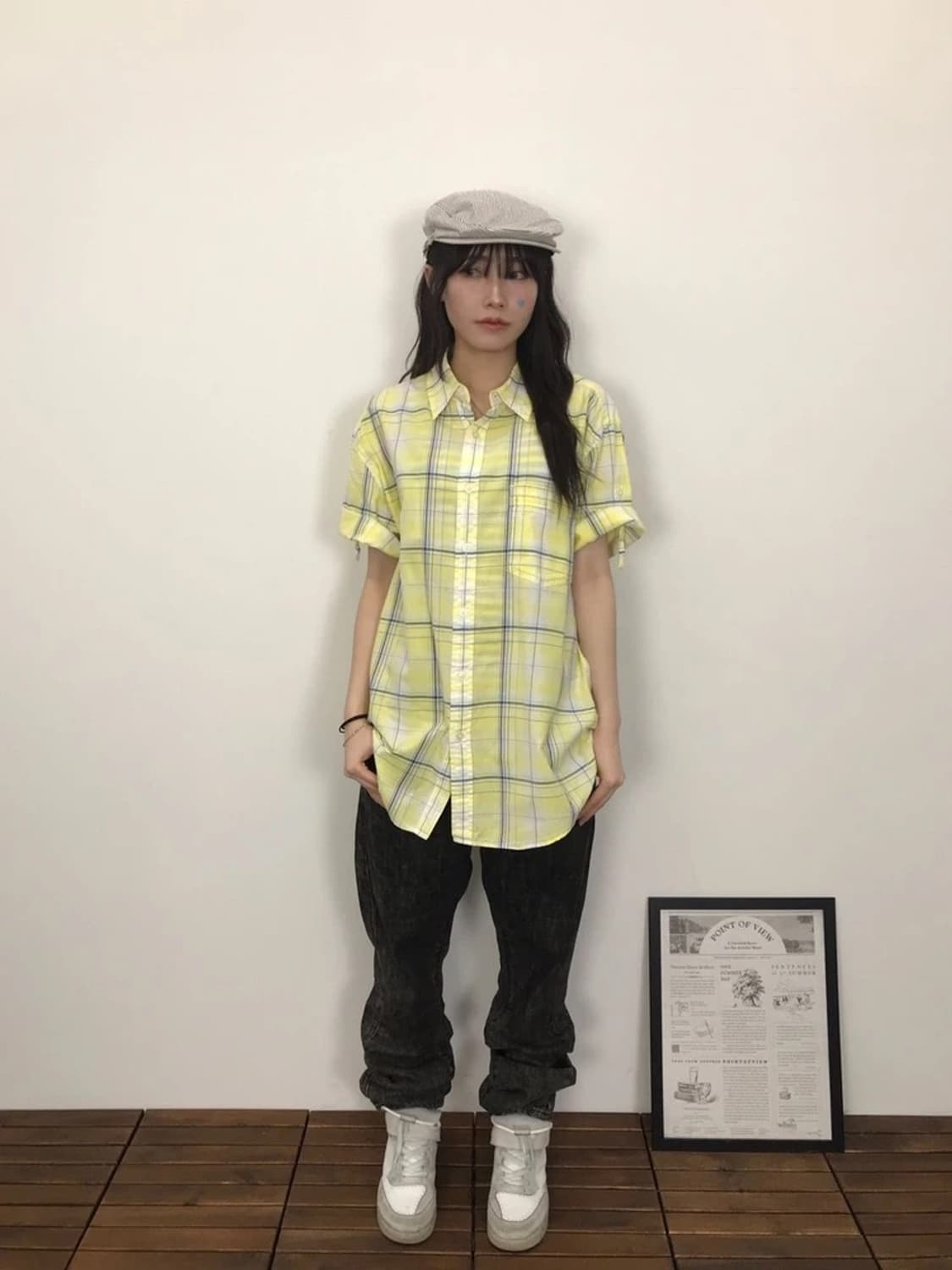 Uniqlo Yellow Plaid Shirt 상품이미지2
