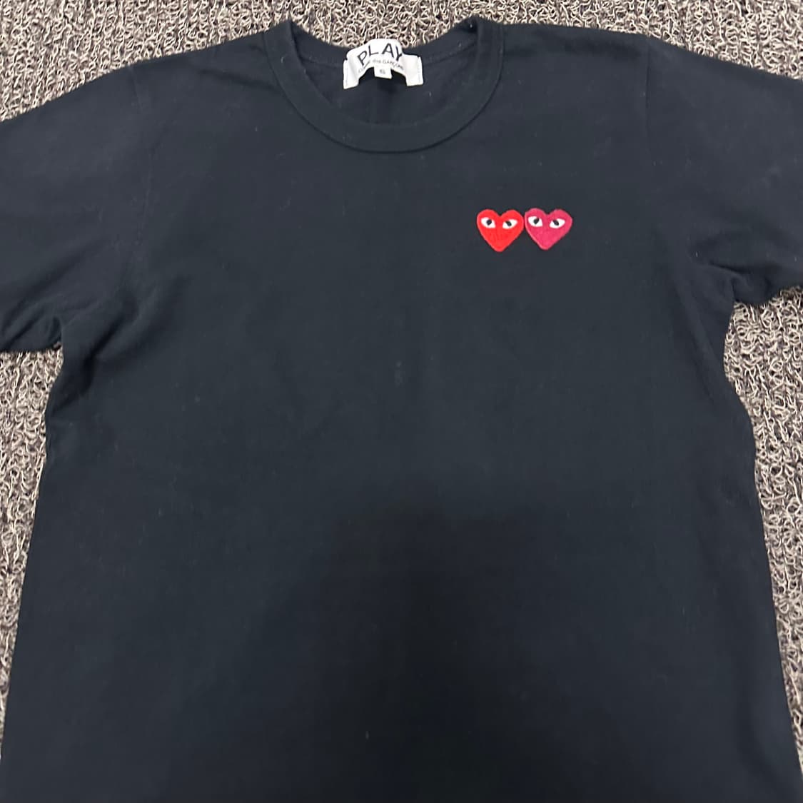 꼼데가르송 여성 더블 와펜 반팔티셔츠 블랙 S 상품이미지2