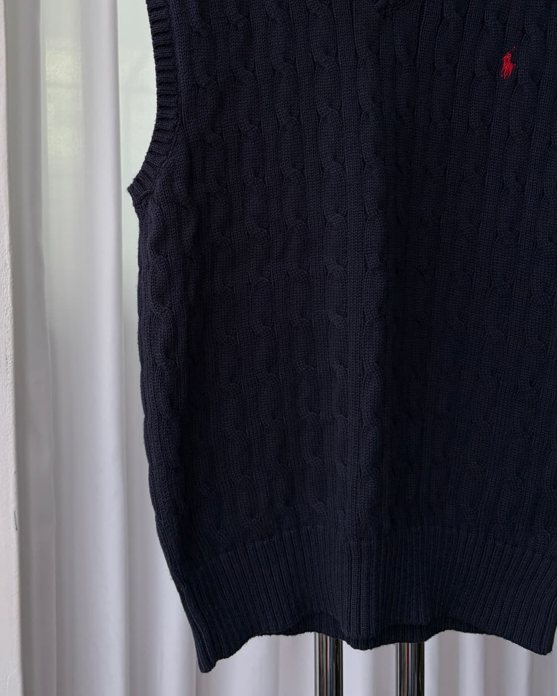 [M]폴로 랄프로렌 꽈배기 케이블 니트 베스트 조끼 navy 상품이미지5