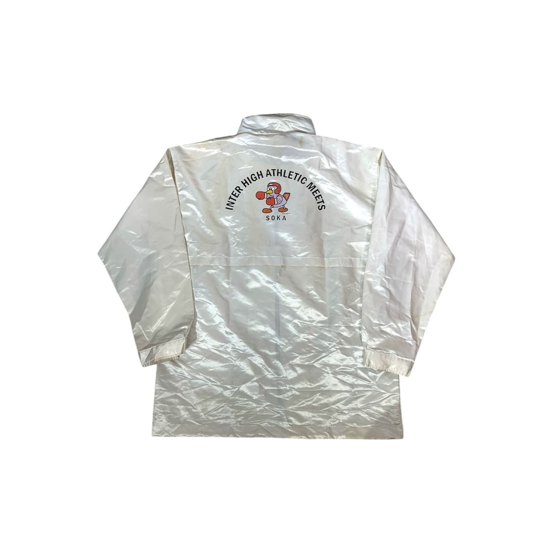 미즈노 화이트 빅 로고 프린팅 바람막이 트랙 자켓 L 상품이미지6