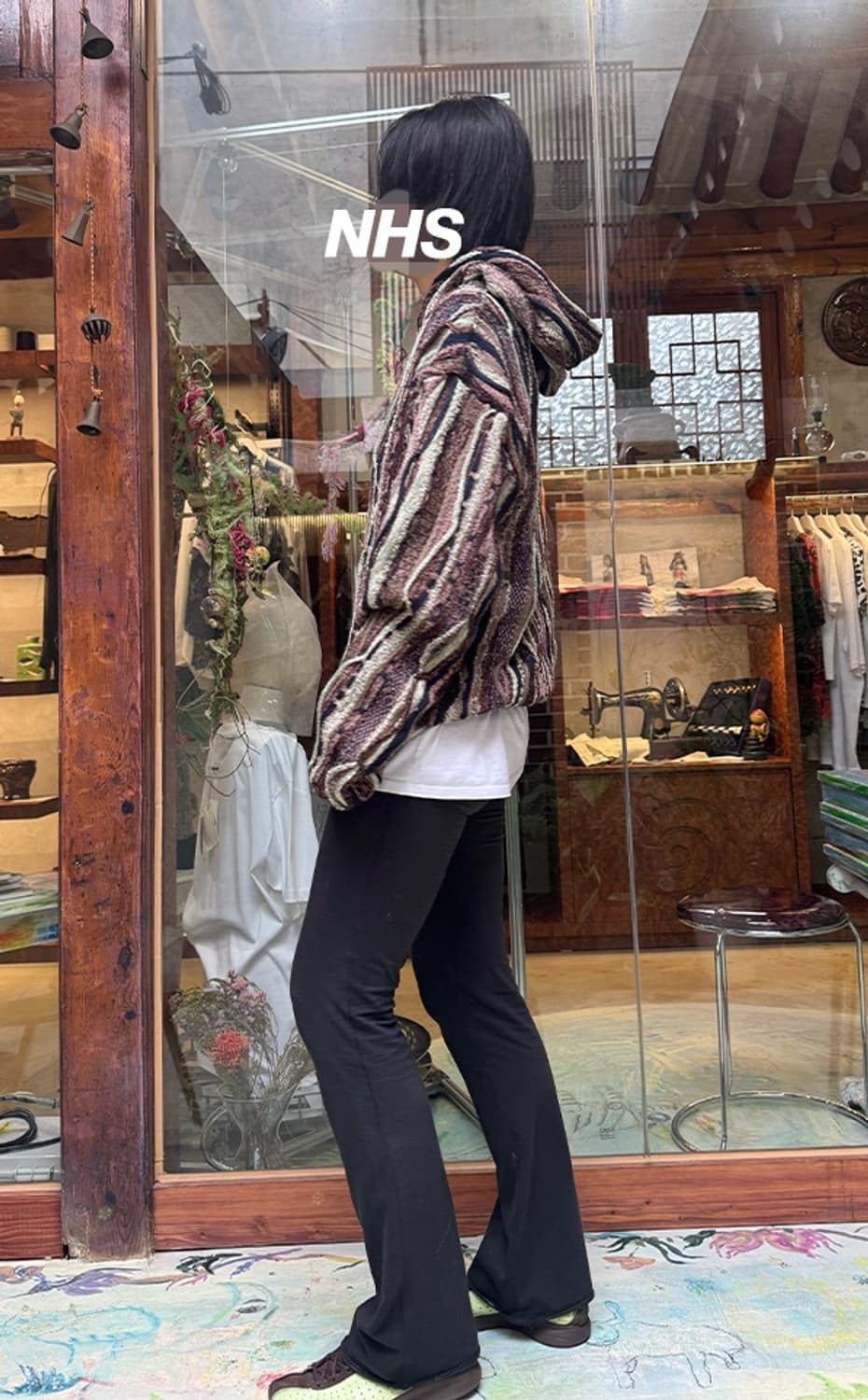 Kapital patchwork knit hoodie 상품이미지3
