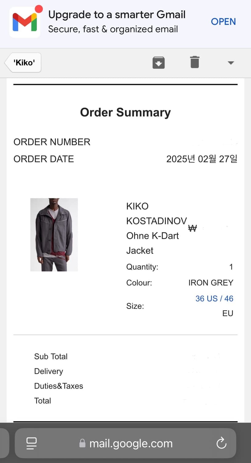 [46] kiko kostadinov ohne k-dart jacket 상품이미지4