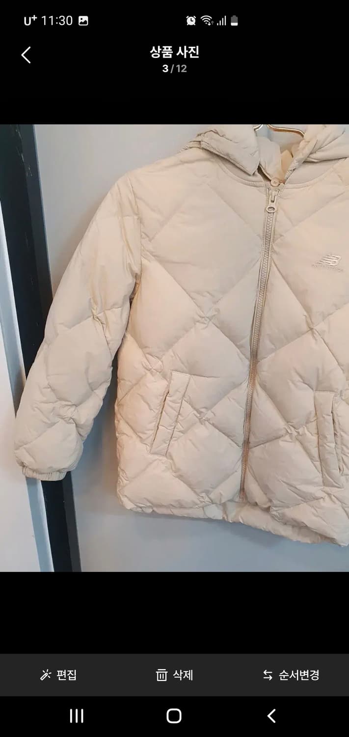 뉴발란스 퀄팅 점퍼 160사이즈입니다.
 솜털 80, 깃털 20 상품이미지2