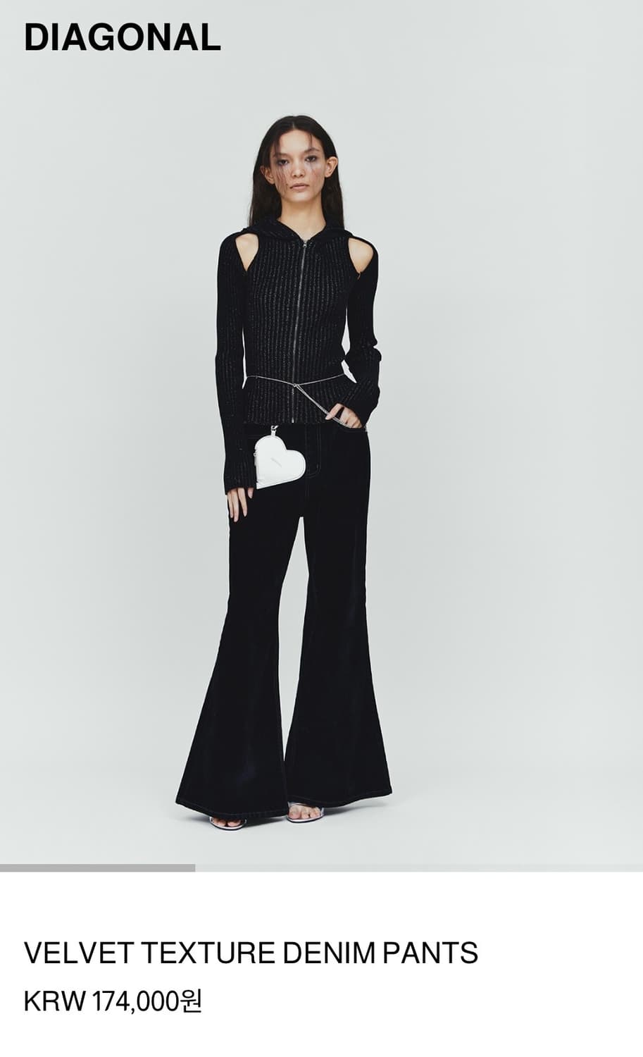 다이애그널 VELVET TEXTURE DENIM PANTS 상품이미지1