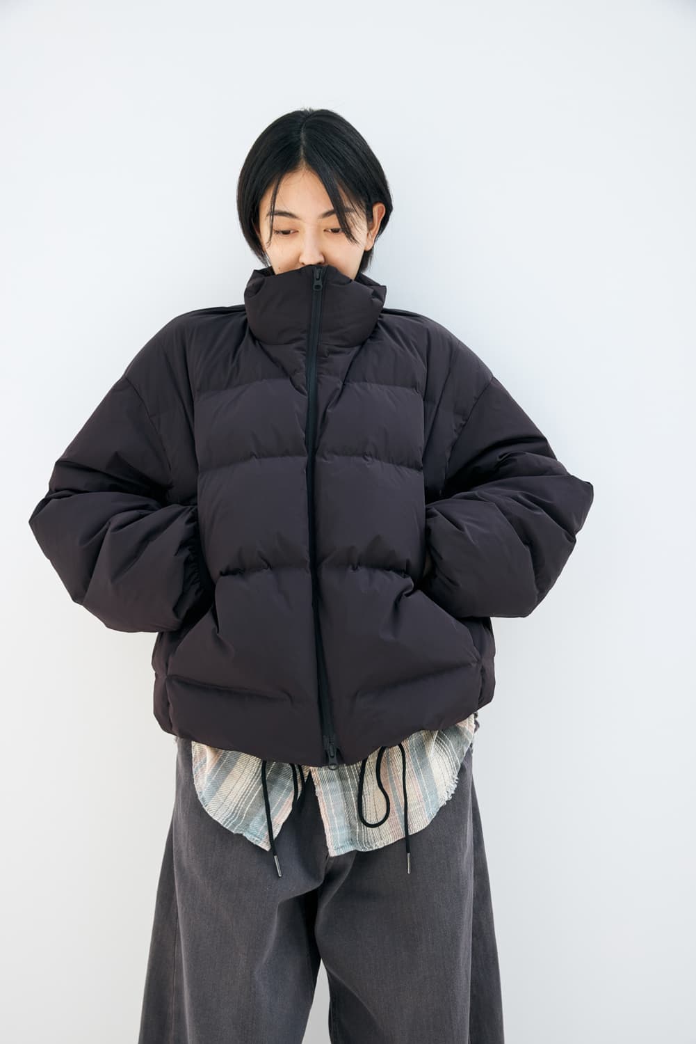 해칭룸 푸퍼 자켓 패딩 (다크버건디) 상품이미지2