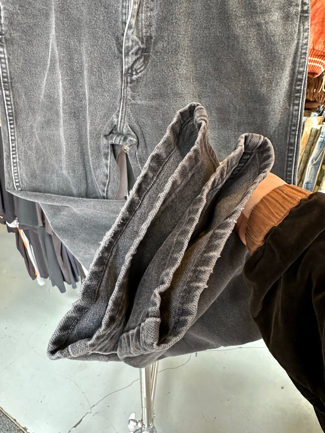 랭글러 블랙 데님 팬츠 34x32 상품이미지6