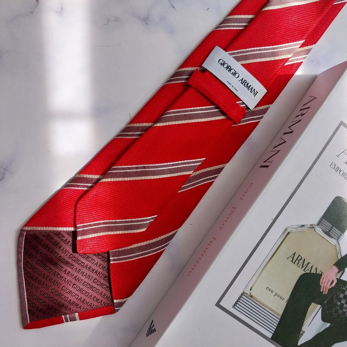 조르지오 아르마니 스트라이프 넥타이 9cm A+~A등급 K2349
 상품이미지8