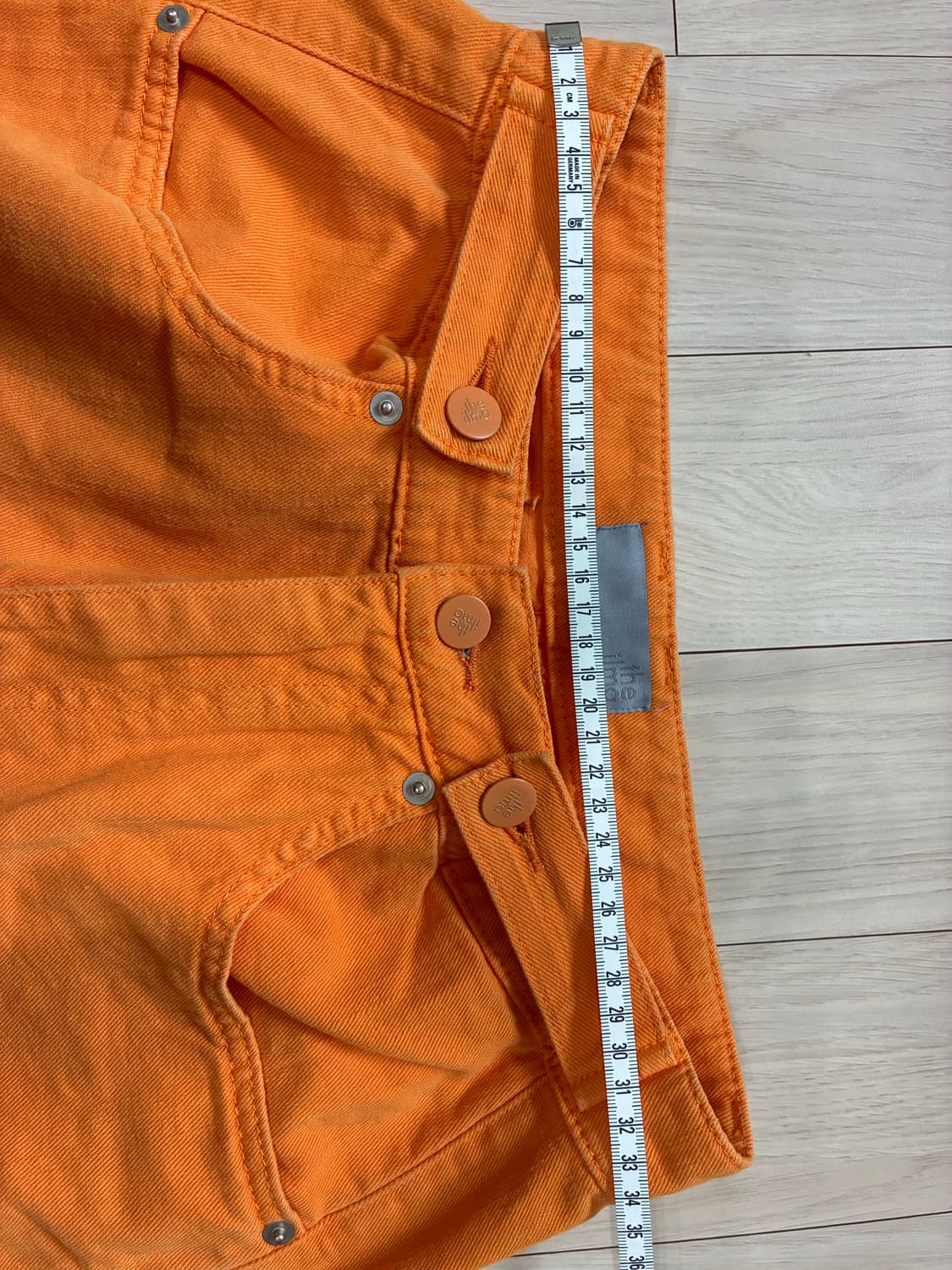 [더일마] 오렌지 어드저스터블 데님 진 (26-28인치 조절 가능) 상품이미지7