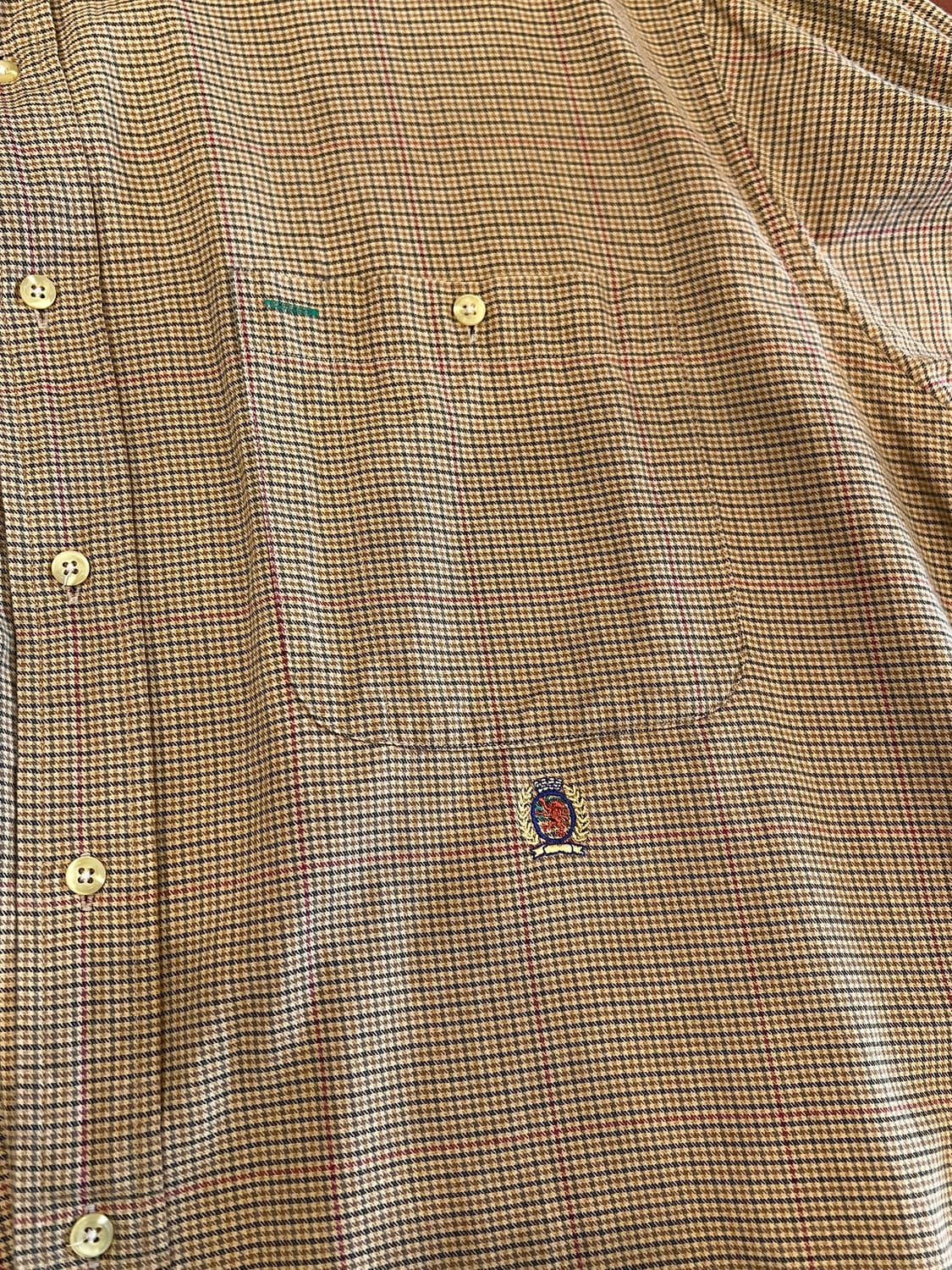 90s Tommy Hilfiger 타미힐피거 투포켓 올드 체크 셔츠 상품이미지7