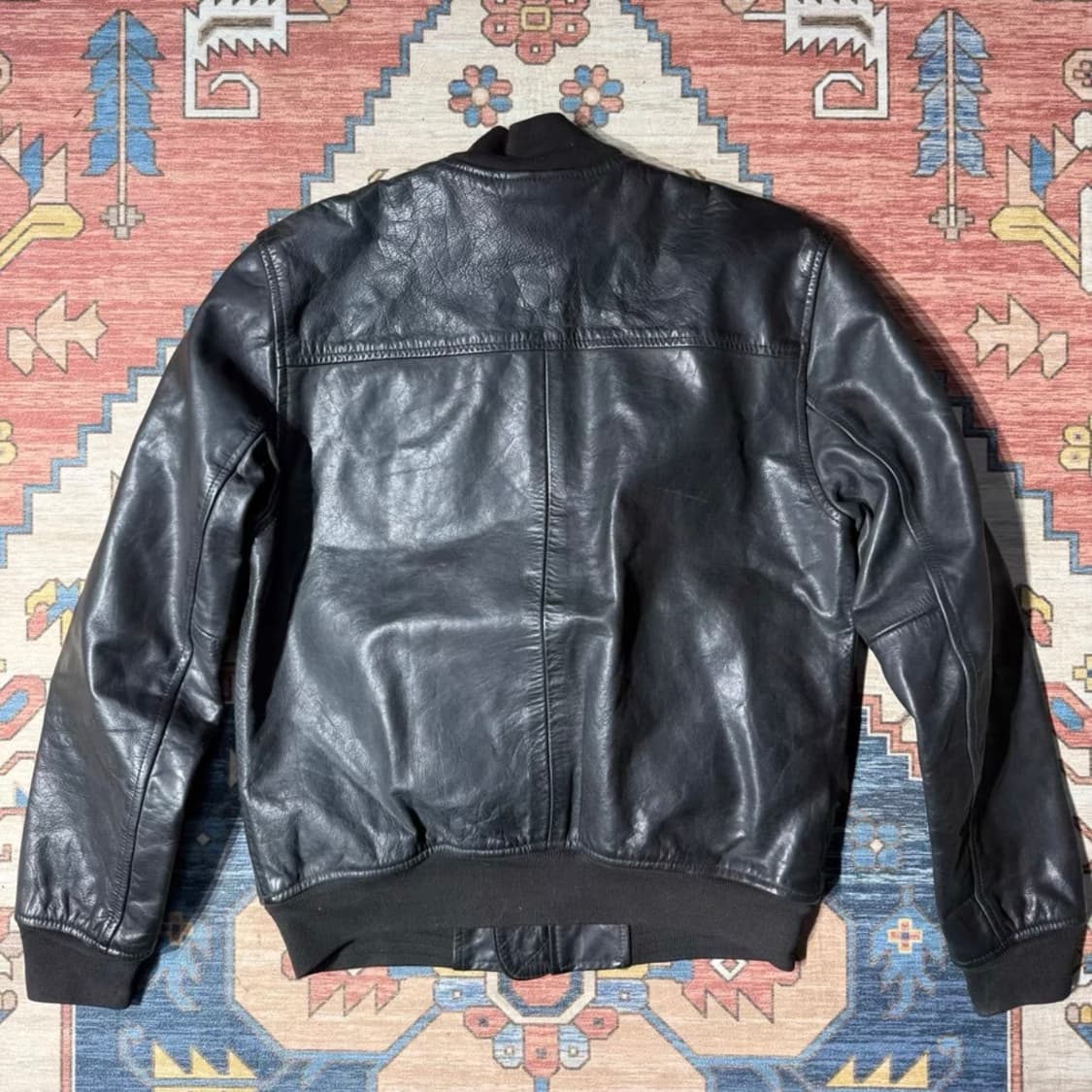 OLD GAP 클래식 MA-1 타입 헤비 카우하이드 레더 자켓 상품이미지4