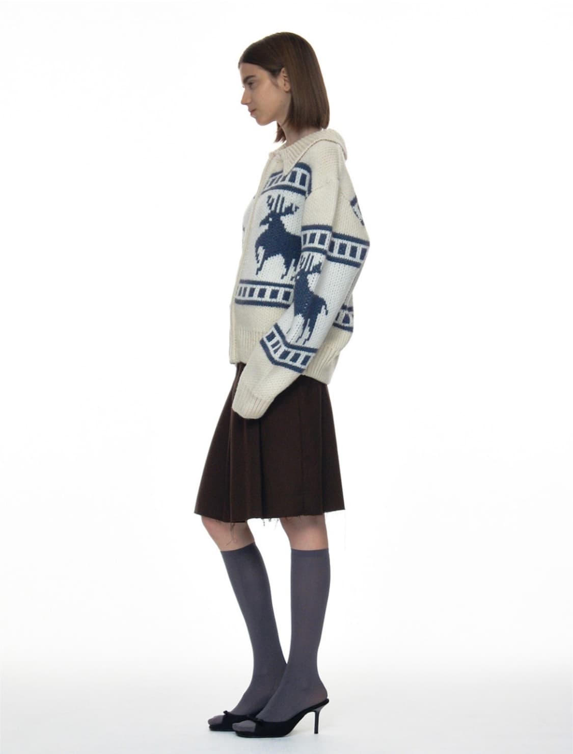 파르티멘토우먼 코위찬 니트집업 상품이미지2