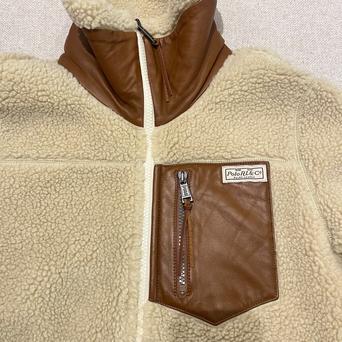 Polo 폴로 랄프로렌 플리스 후리스 가죽패치 상품이미지3
