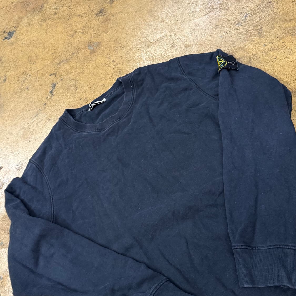 [정품/XXL] 스톤아일랜드 와펜 패치 맨투맨 네이비 b8 상품이미지1