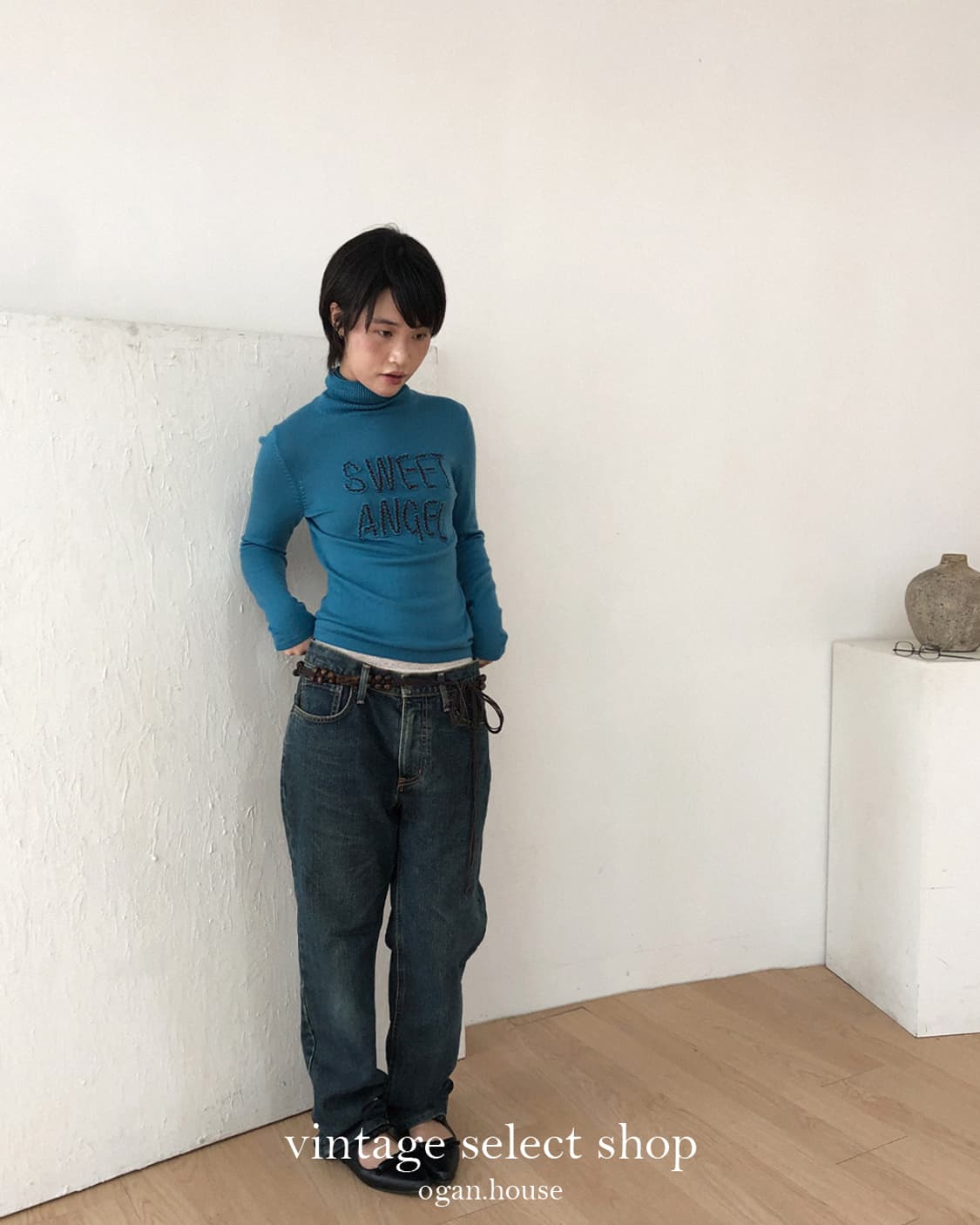 vintage “Sweet Angel” Turtleneck Knit 상품이미지2
