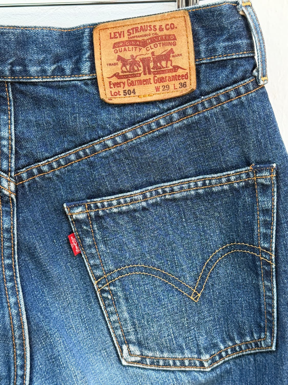 Levis 504 리바이스 스트레이트 데님 팬츠 29x36 상품이미지6