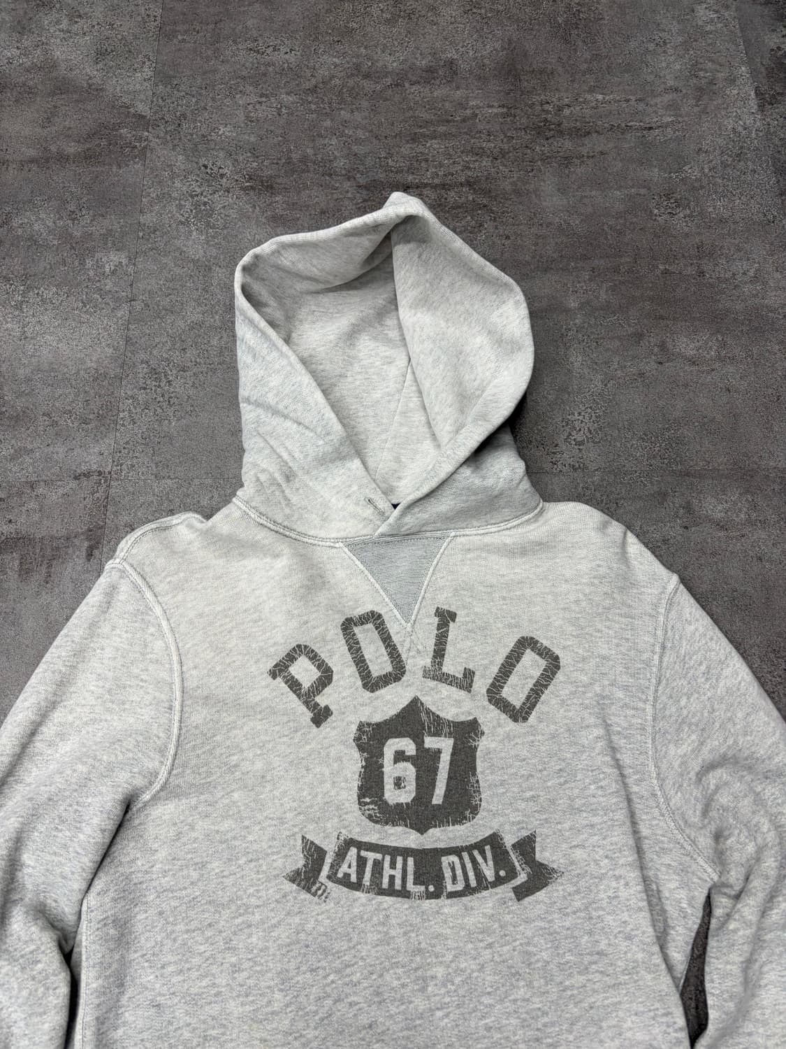 폴로 랄프로렌 67 ATHL DIV 회색 후드티 상품이미지4