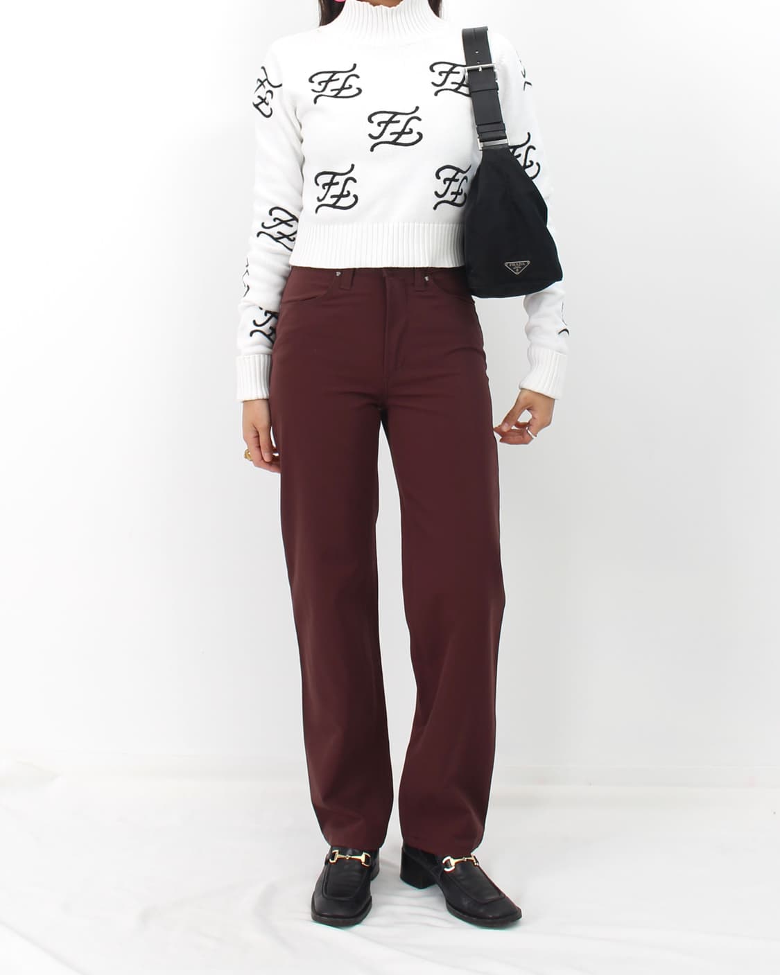 베르사체 VERSACE 빈티지 버건디 브라운 팬츠 상품이미지9