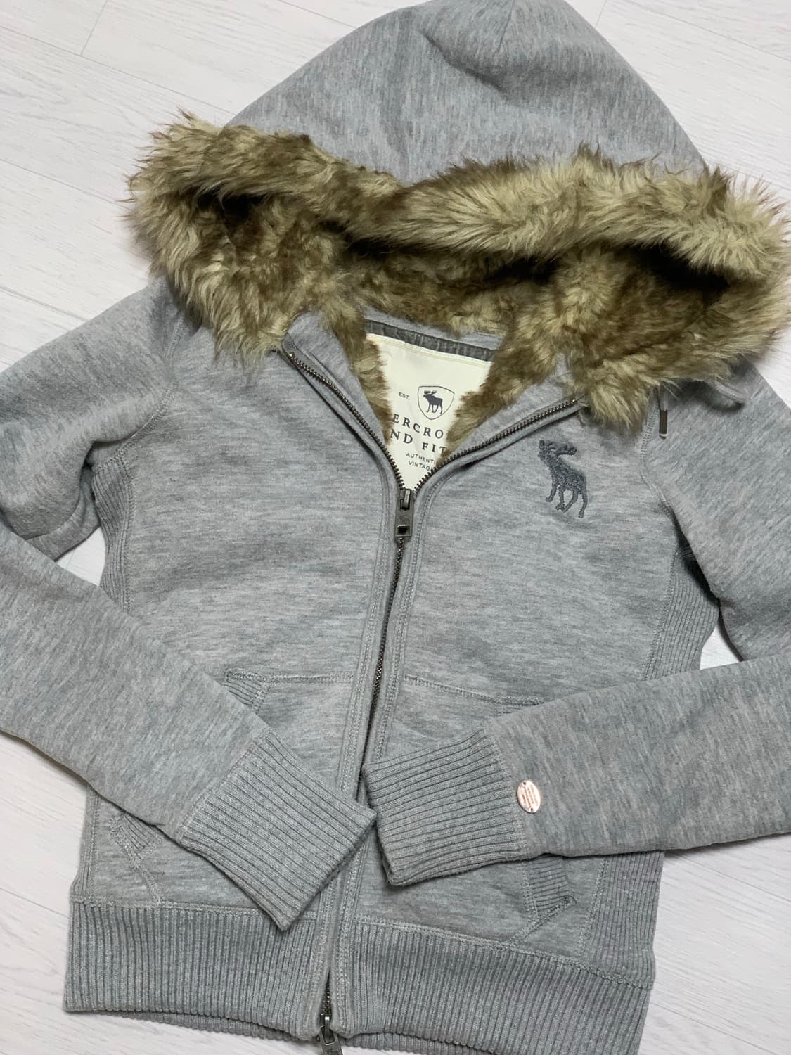 아베크롬비 울프죠 투웨이 후드집업 그레이 상품이미지1