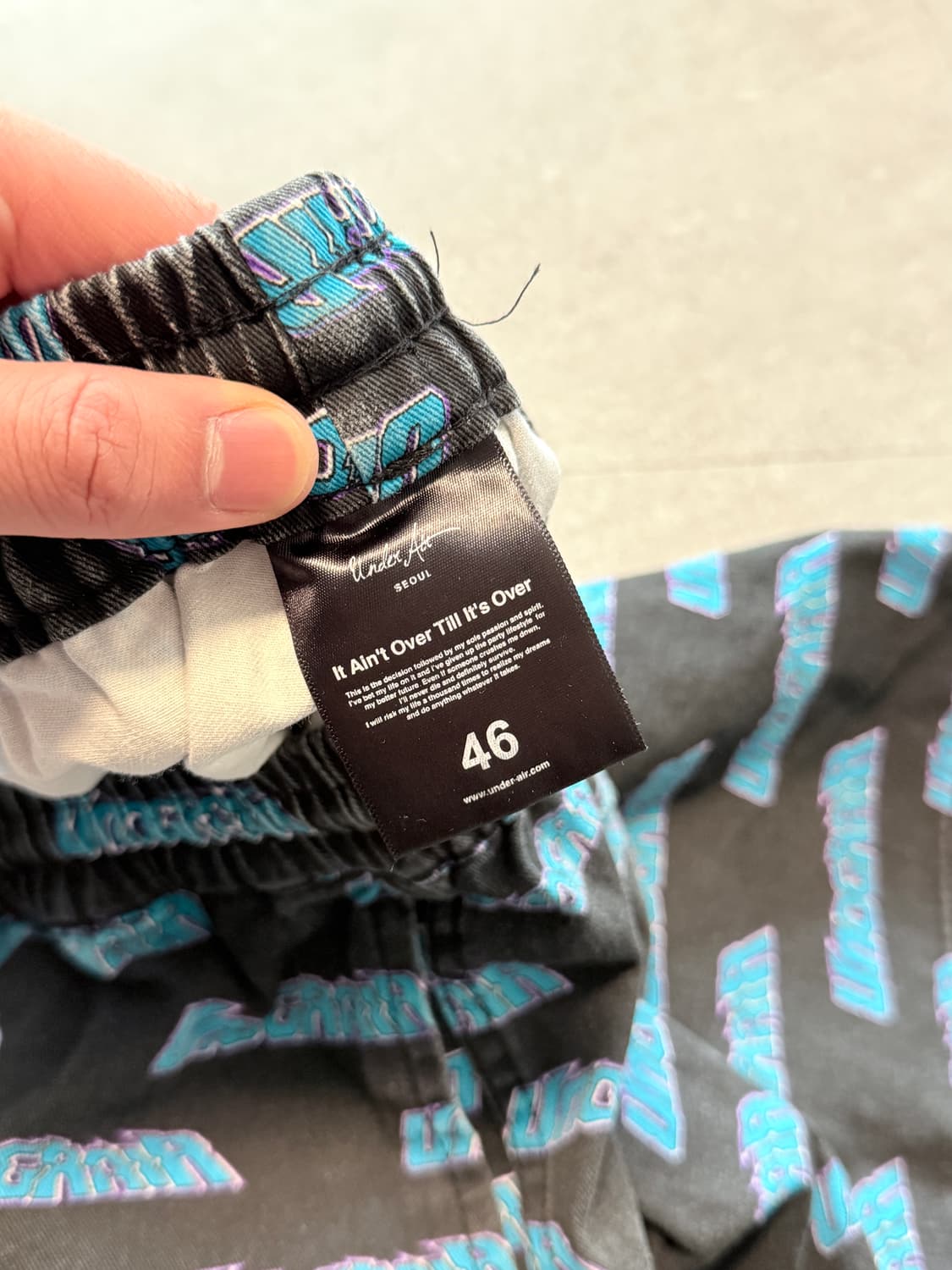 [M] 언더에어 UAG 팬츠 블랙/블루 상품이미지4