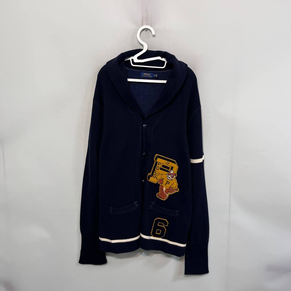 폴로 랄프로렌 타이거패치 숄카라 가디건 XL 상품이미지1