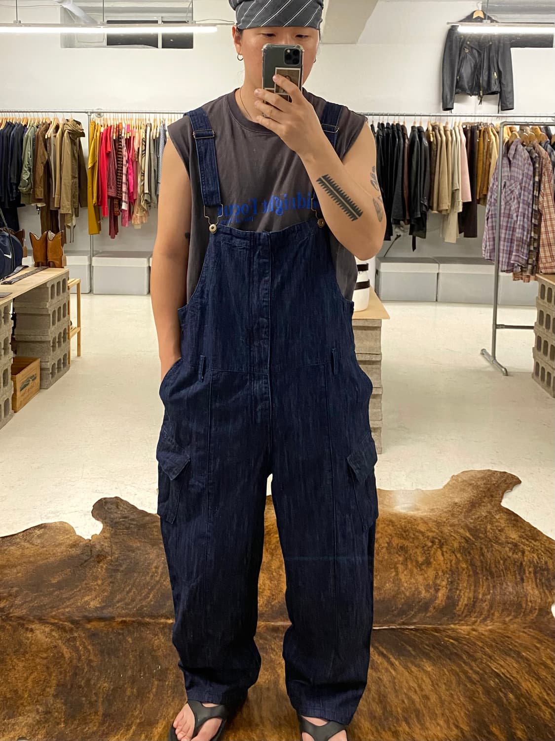 VTG denim deck overall 빈티지 데님 데크 오버롤 상품이미지3