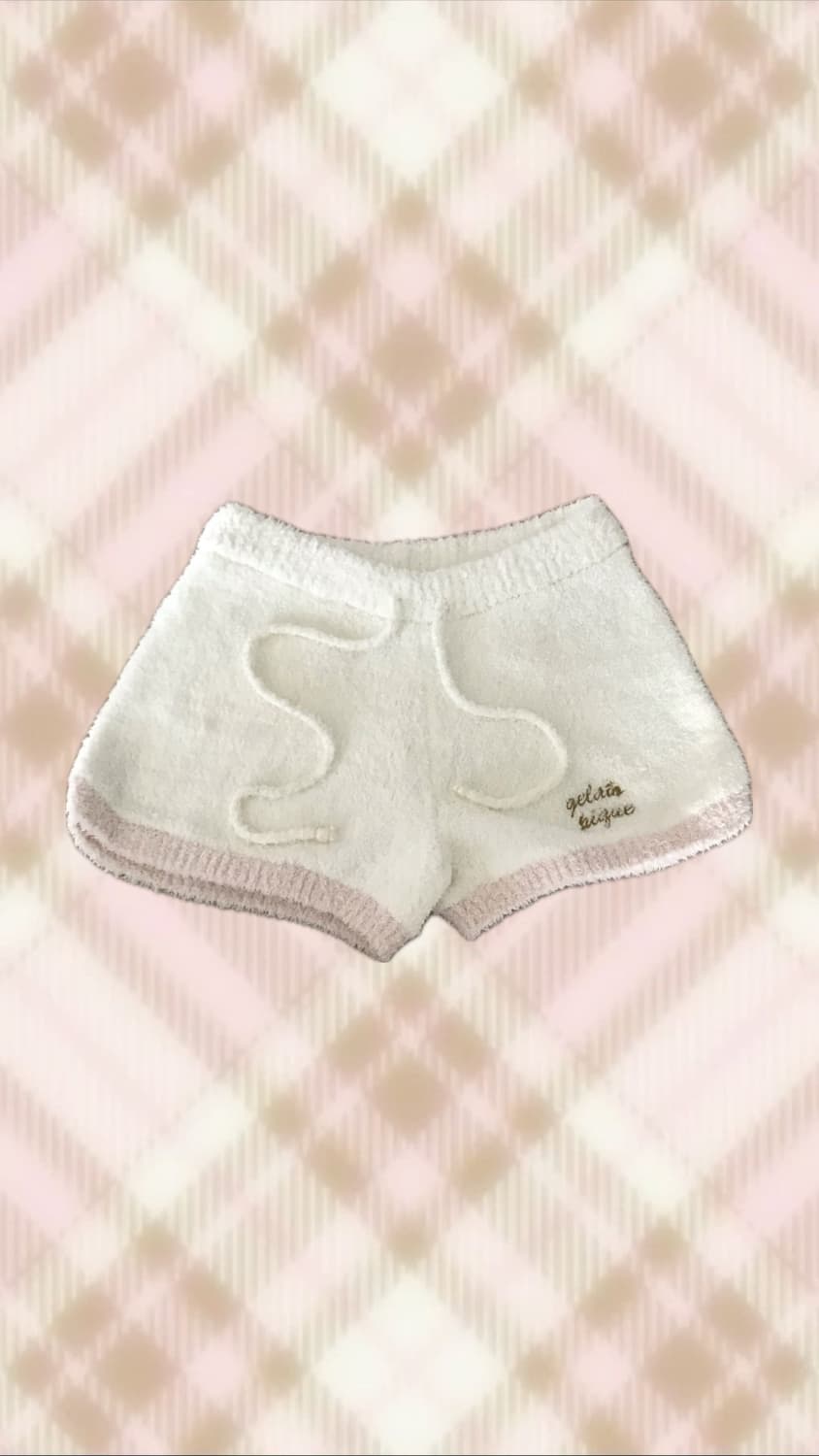 젤라또피케 화이트 핑크 반바지 숏팬츠 라떼 히메 갸루 러블리 룸웨어 상품이미지1