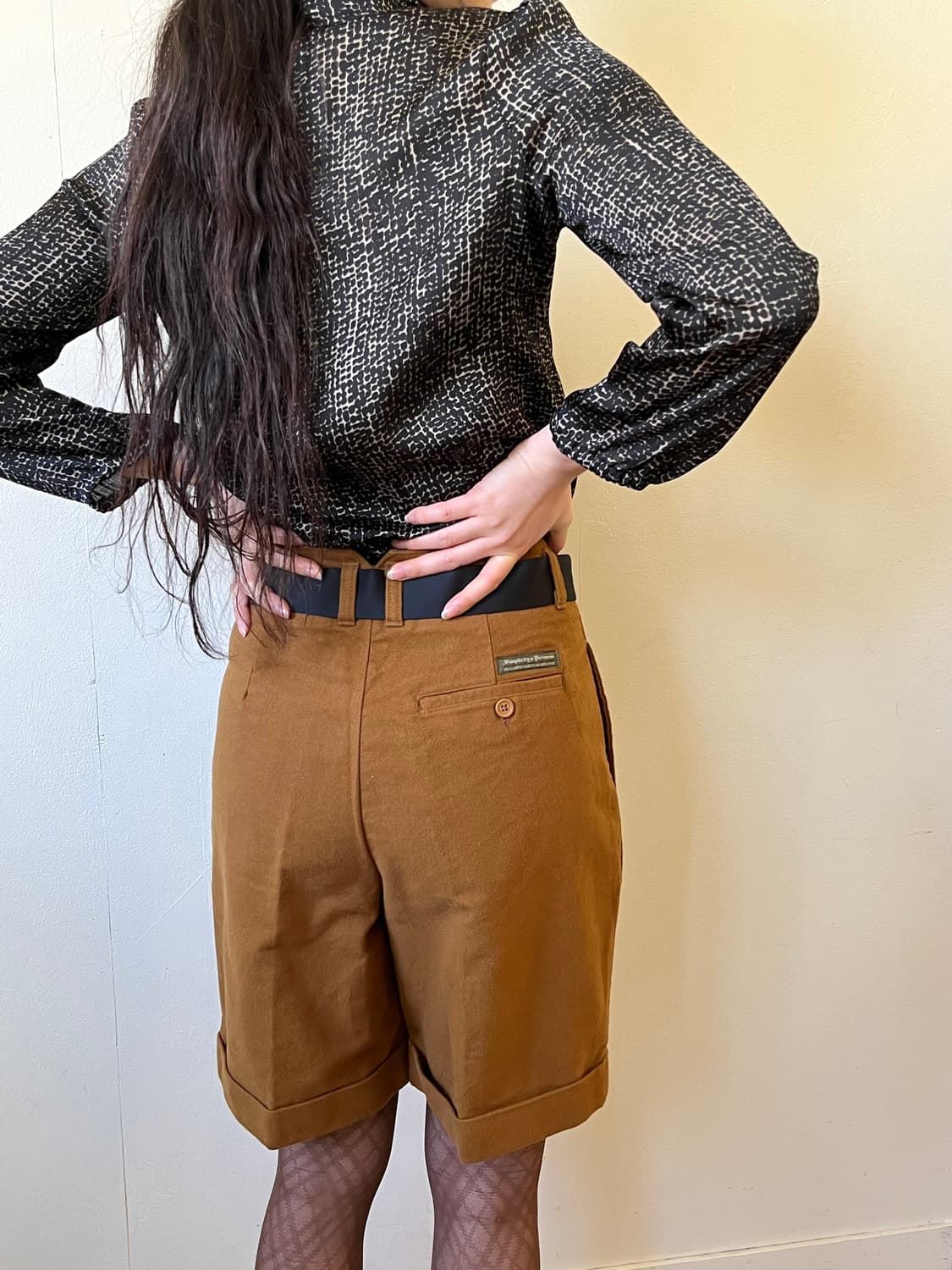 Simplicitg 핀턱 카멜 울 팬츠  상품이미지7