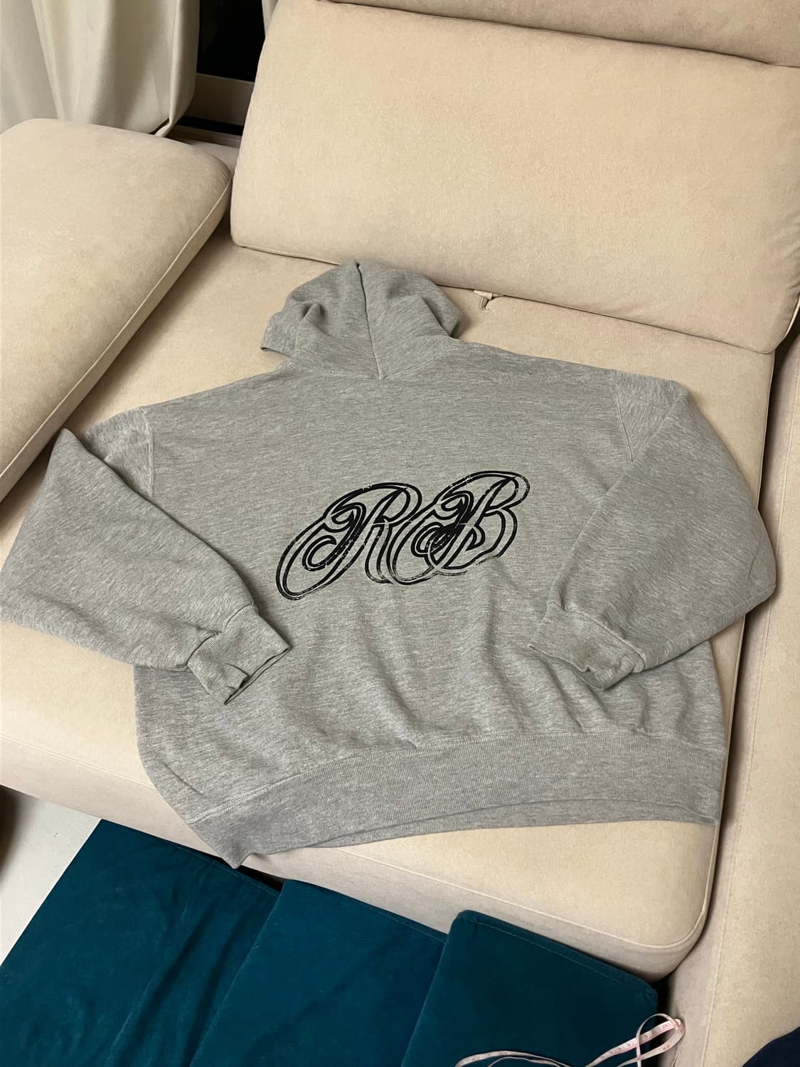 90s Russell gray hoodie 상품이미지3