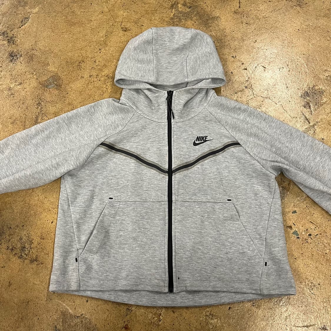 [정품/M] 나이키 테크 플리스 후드 집업 그레이 b14 상품이미지3