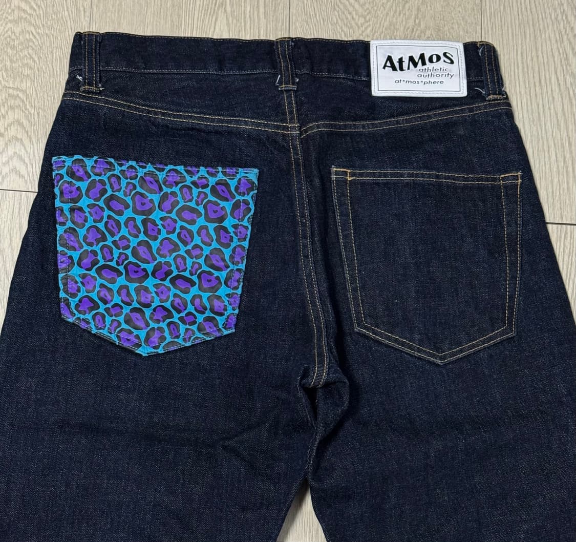 아트모스 Atmos 레오파드 포켓 인디고 데님 일본제 M 상품이미지1