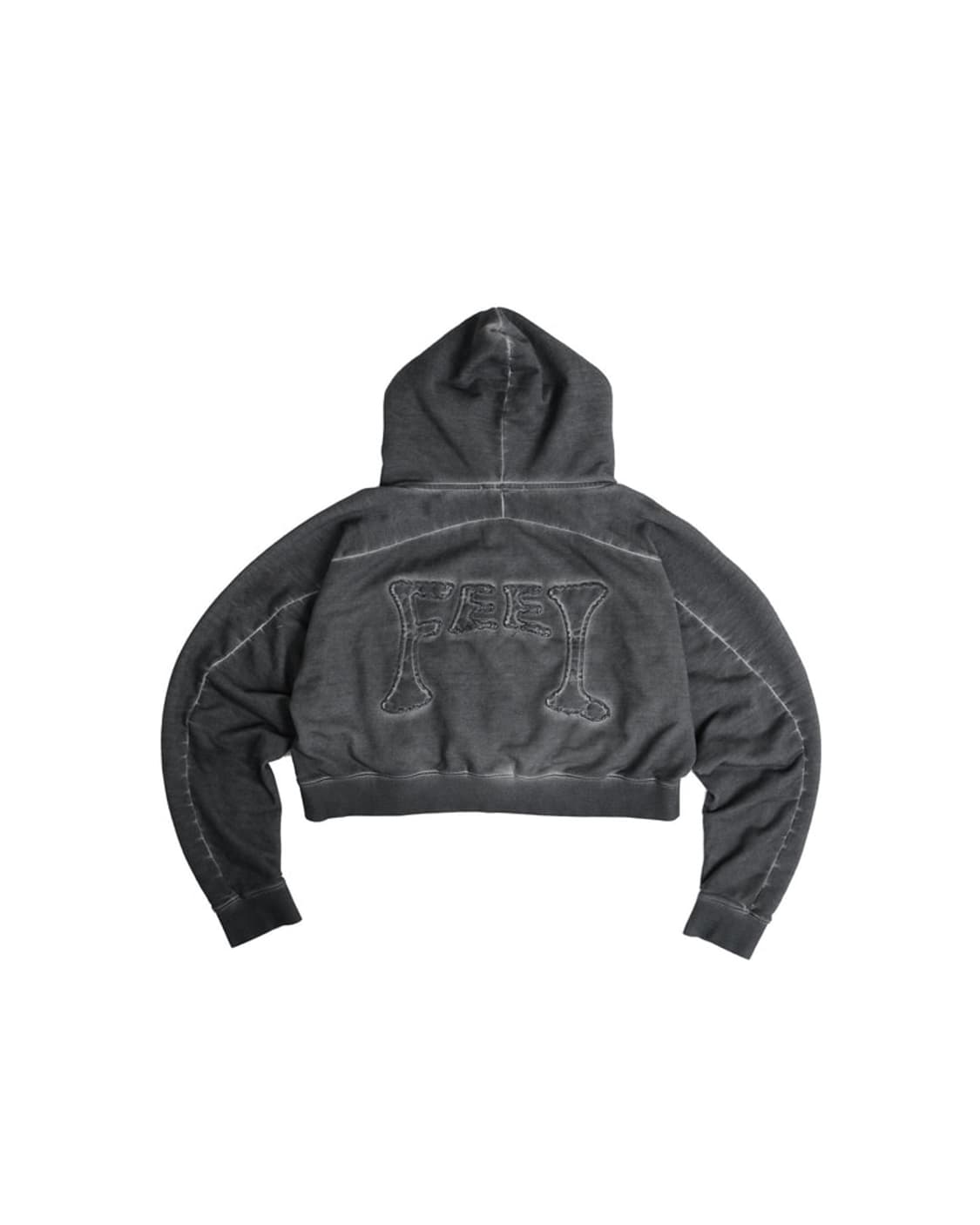 아이필럭키 크롭 후드 집업 (블랙) 공홈 품절 L 상품이미지2