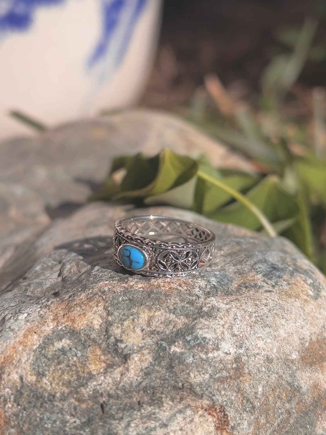 [Vintage] Turquoise gothic  ring  상품이미지1