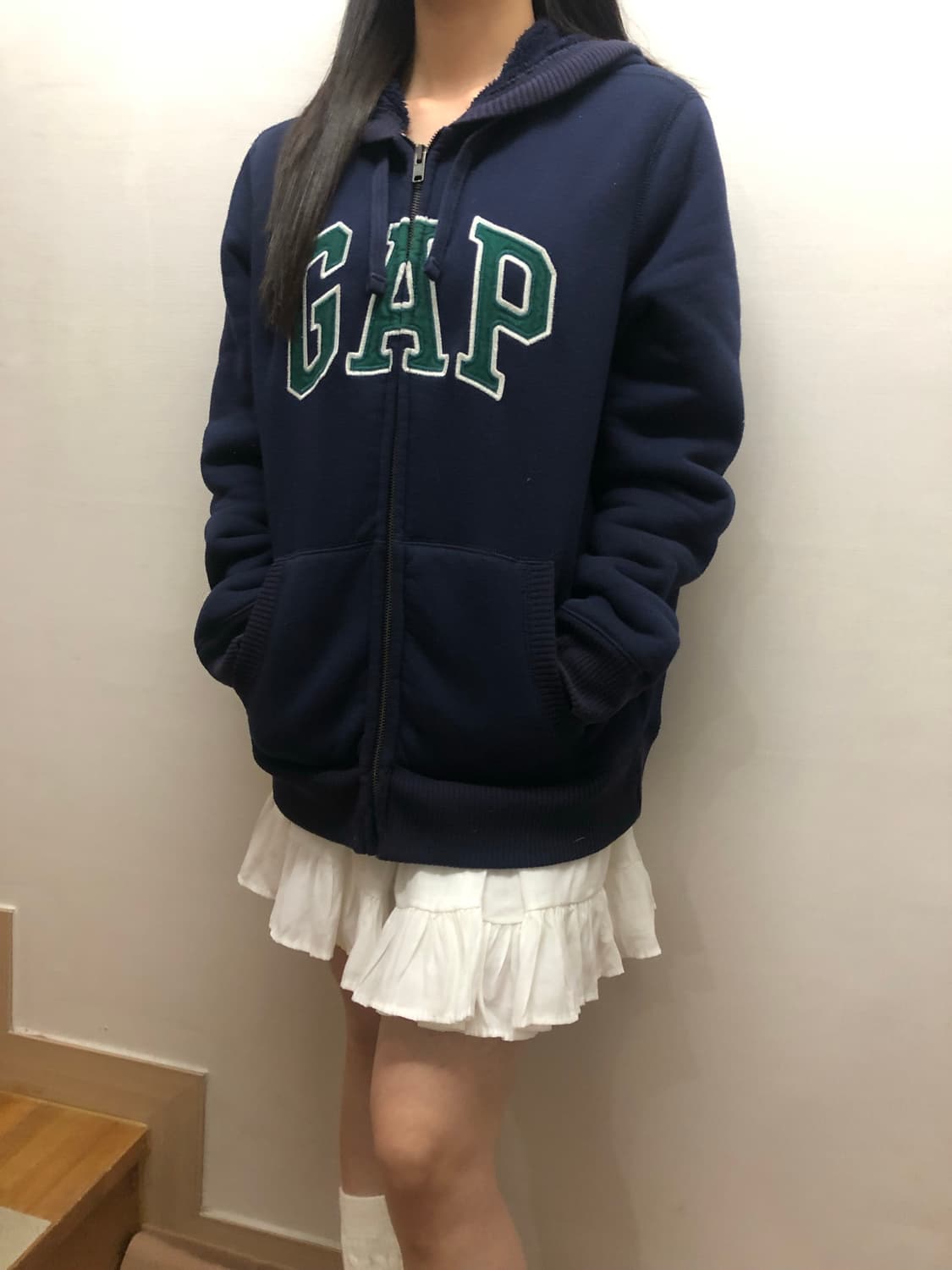 빈티지 갭 네이비 후드집업 상품이미지4