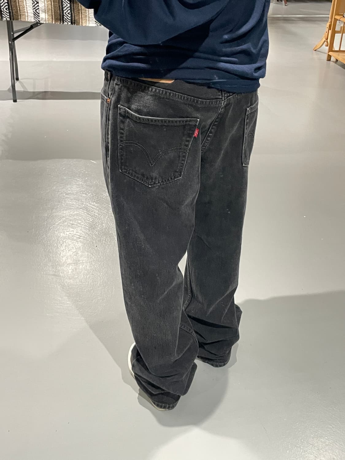 Levi's 550 흑청 데님 팬츠 상품이미지2