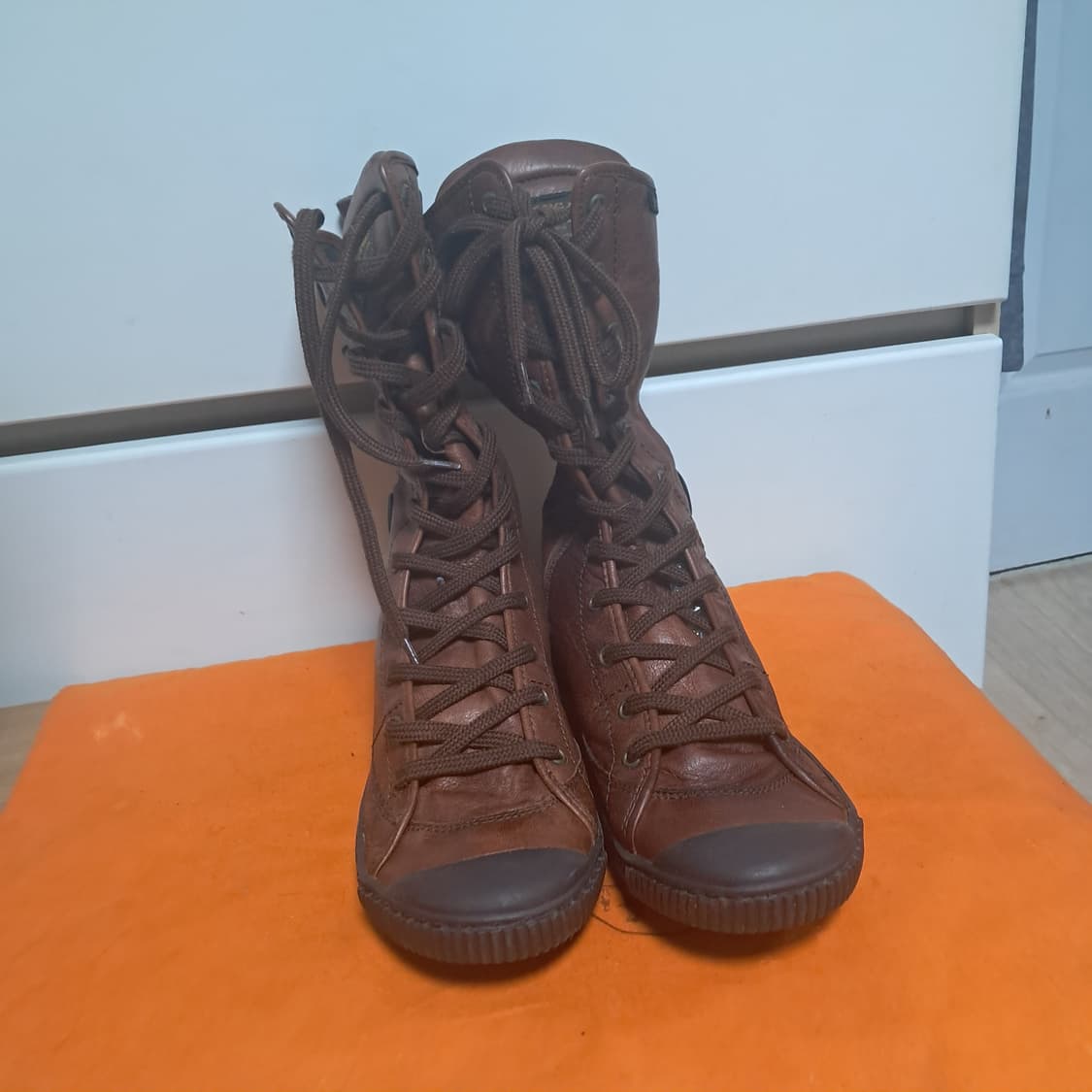 (거의새제품)파토갸스 가죽 하이탑 스니커즈 부츠 240 상품이미지2