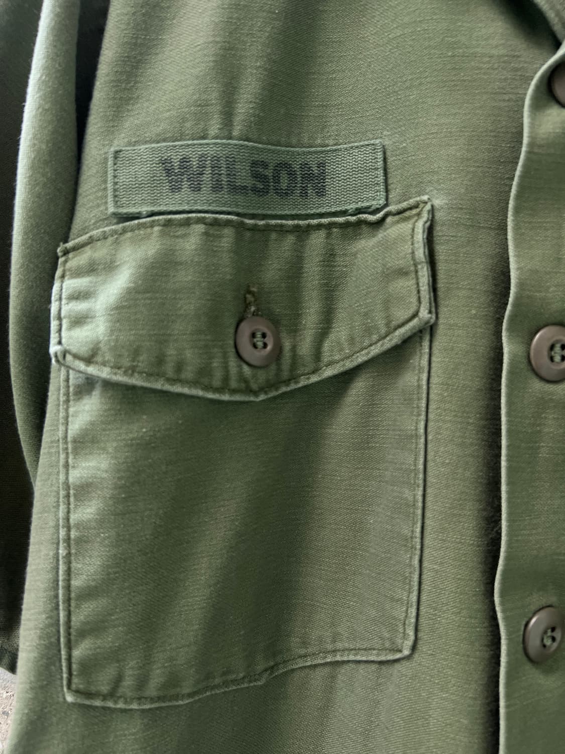 [M]70's 오리지널 U.S ARMY OG-107 4포켓 밀리터리 셔츠 상품이미지5