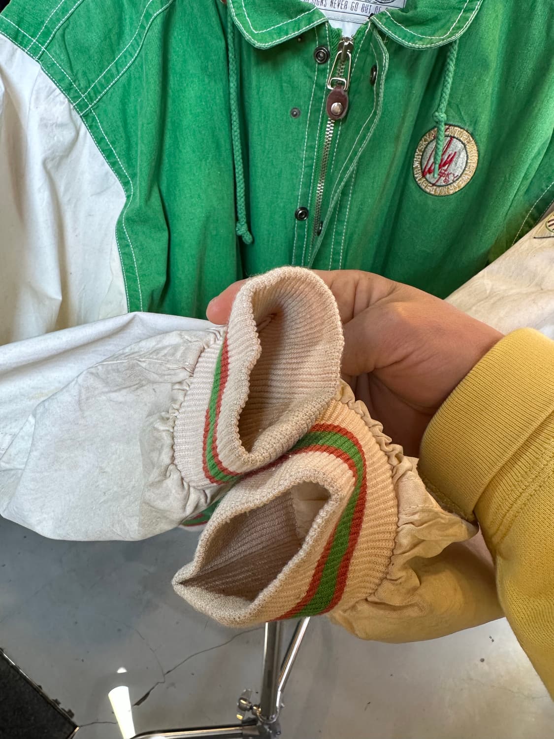 90s Why Sky 후드 바시티 자켓 상품이미지6