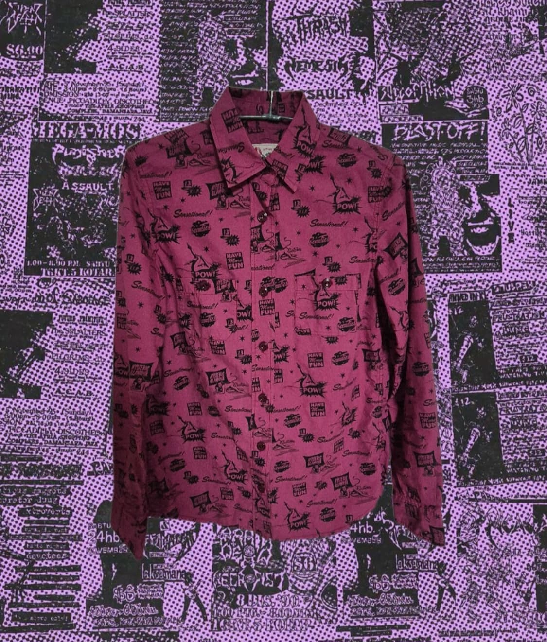 히스테릭글래머 빈티지 로고플레이 카툰 셔츠 상품이미지1