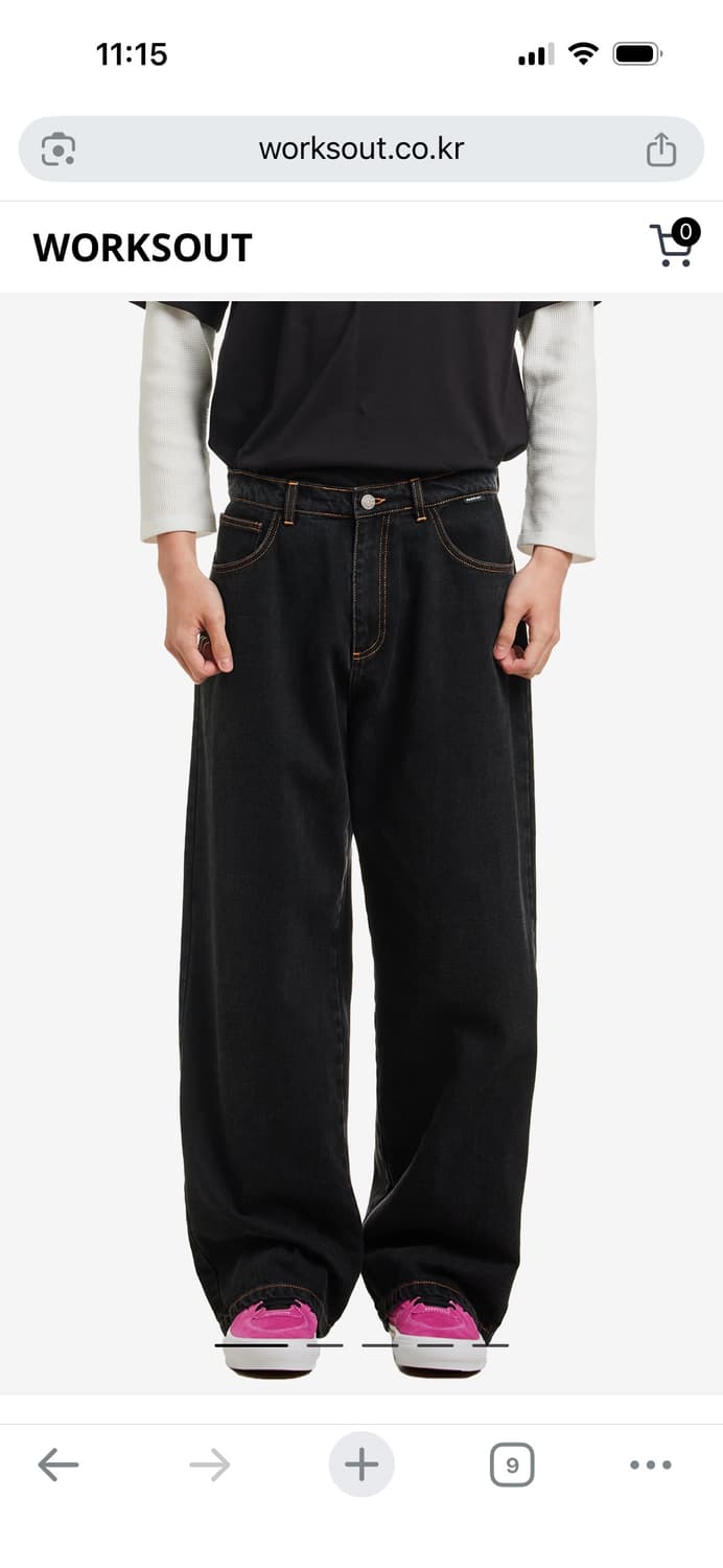 라스벳 데님 팬츠 블랙 상품이미지4