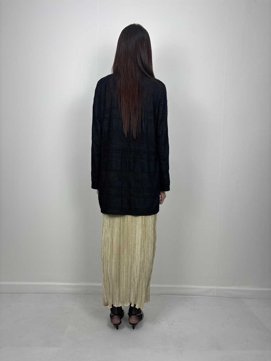 MIXED PATTERN PLEATED SHIRT  상품이미지5