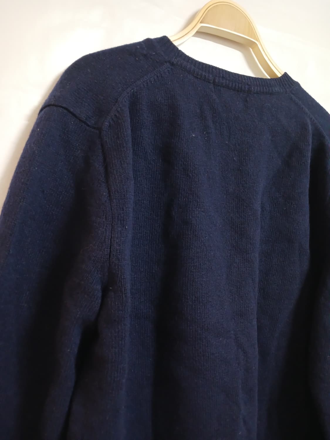 (M,95-100)라이풀 남성 간절기용 울 니트 네이비 상품이미지5