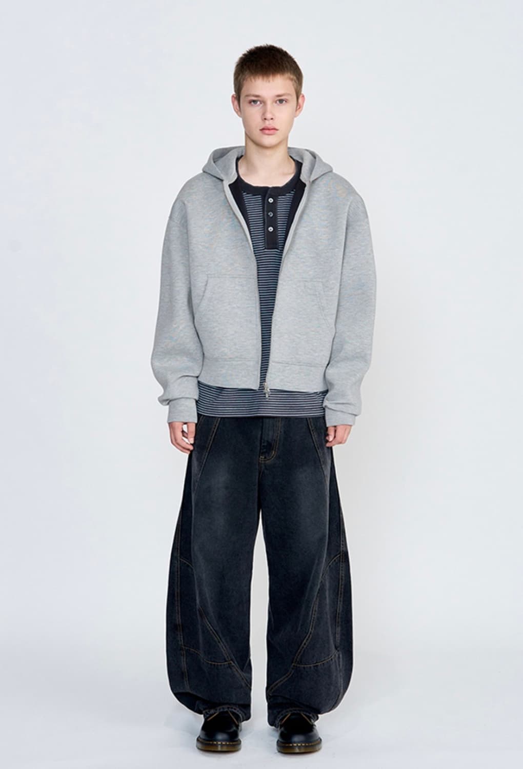 주앙옴므 네오프랜 후드집업 그레이 상품이미지1