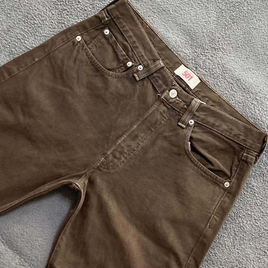 리바이스 501 브라운진 데님팬츠 W32 L32 상품이미지3