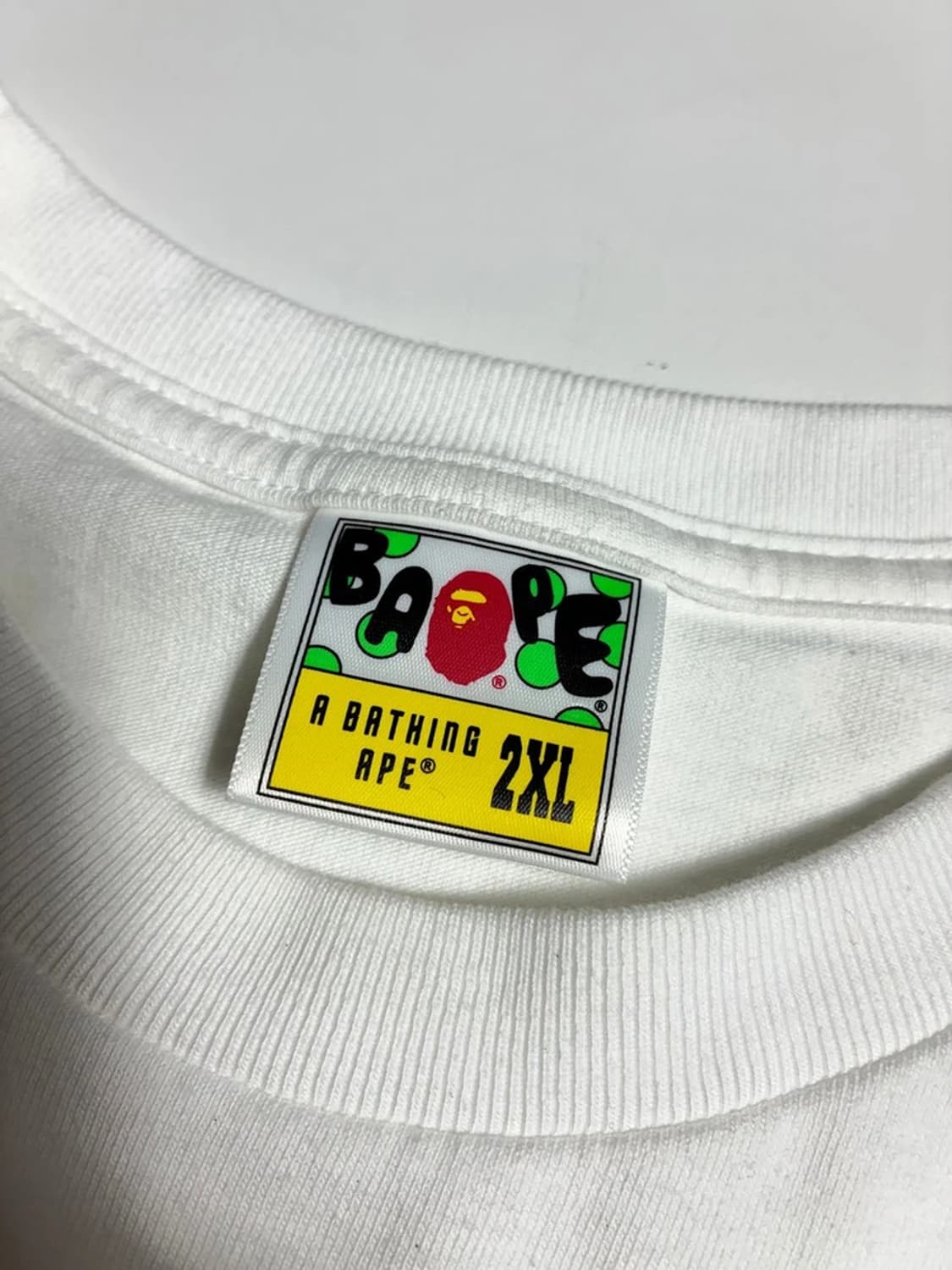 베이프 BAPE 컬리지 코튼 반팔 티셔츠 R1705 상품이미지5