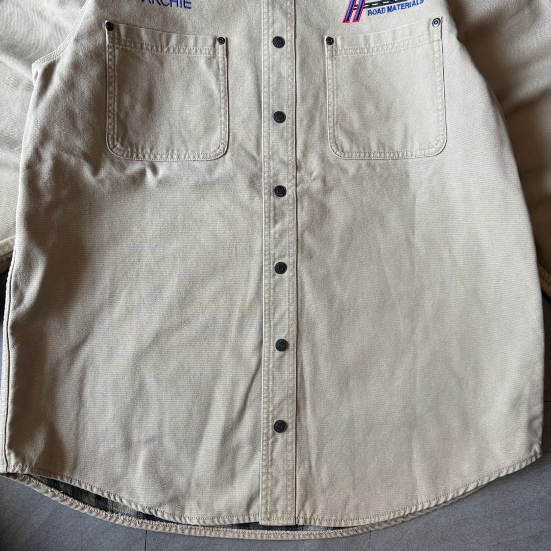 L.L.bean 엘엘빈 베이지 라이닝 체크 워크 셔츠 상품이미지4