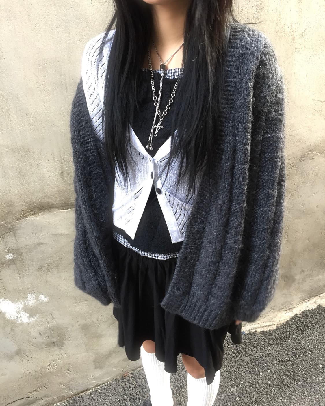 빈티지 가디건 코디세트 상품이미지4